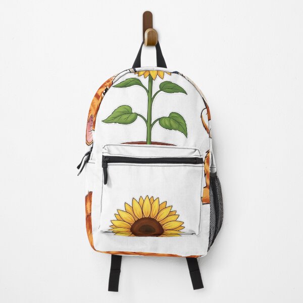 Item preview, Orange Tabby Cat Reading Beside One Potted Sunflower designed and sold by pumsquare.