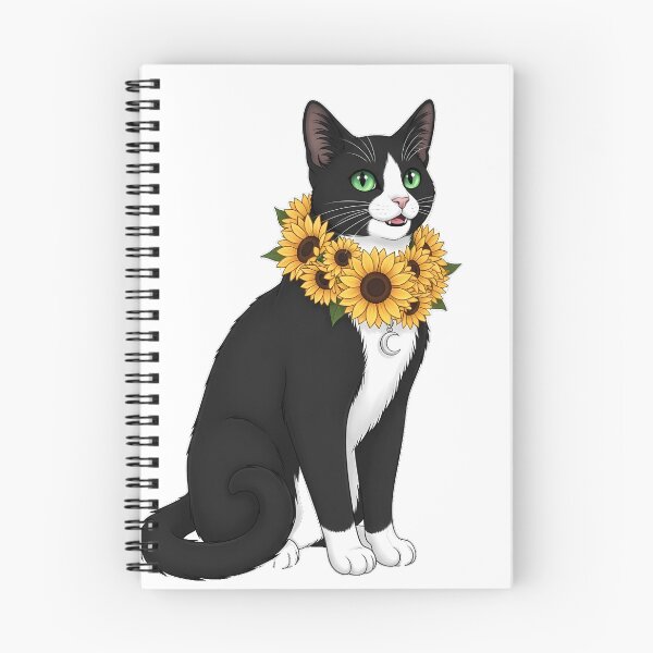 Item preview, Tuxedo Cat Sunflower Collar Dangling Moon Charm designed and sold by pumsquare.