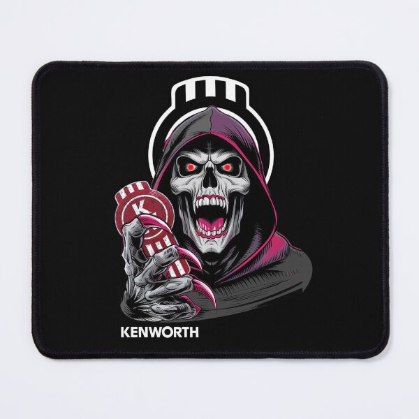 Item preview, Kenworth Trucker Reaper - Badass Skeleton Biker Design designed and sold by MillieRhodes.