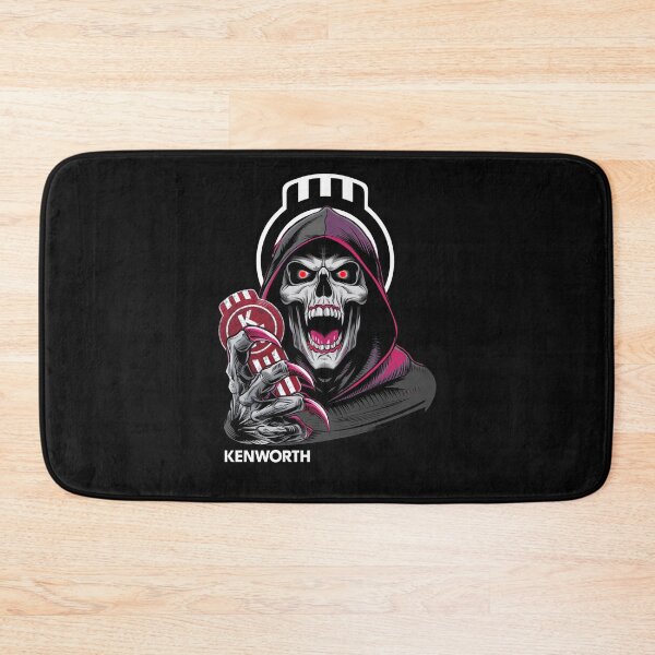 Item preview, Kenworth Trucker Reaper - Badass Skeleton Biker Design designed and sold by MillieRhodes.