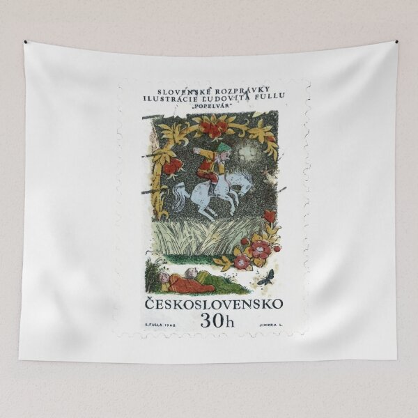 Item preview, Ceskoslovensko White Horse Vintage Postage Stamp designed and sold by red-amber65.