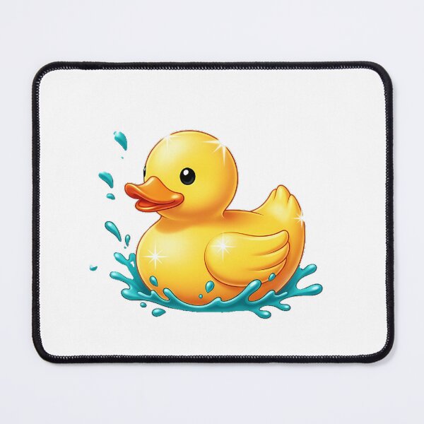Item preview, Rubber Duck Floating Tiny Sun Rays Teal Splash designed and sold by pumsquare.