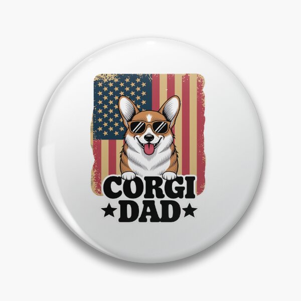 Artikelvorschau, USA-Flagge, Corgi-Papa, Vatertag entworfen und verkauft von fferomananul.