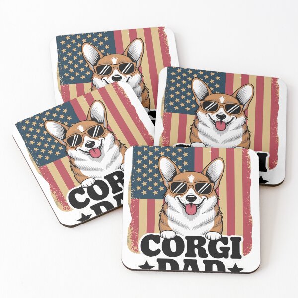 Item preview, USA Flag Corgi Dad Fathers Day designed and sold by fferomananul.