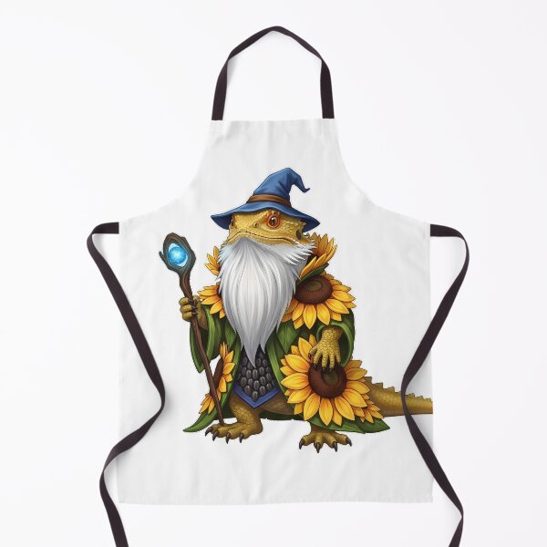 Item preview, Bearded Dragon Wizard Sunflower Cloak Tiny Blue Hat designed and sold by pumsquare.