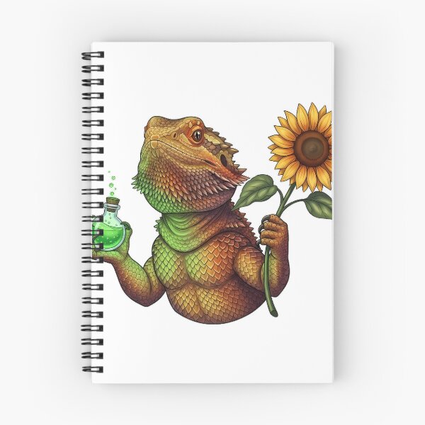 Item preview, Bearded Dragon Holding Glowing Green Potion Sunflower Sprig designed and sold by pumsquare.