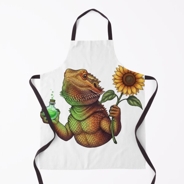 Item preview, Bearded Dragon Holding Glowing Green Potion Sunflower Sprig designed and sold by pumsquare.