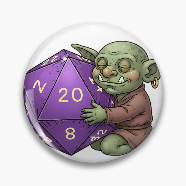 Item preview, Sleepy Goblin Hugging Purple Twenty Sided Die designed and sold by pumsquare.