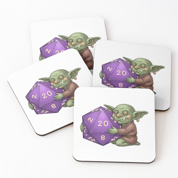 Item preview, Sleepy Goblin Hugging Purple Twenty Sided Die designed and sold by pumsquare.