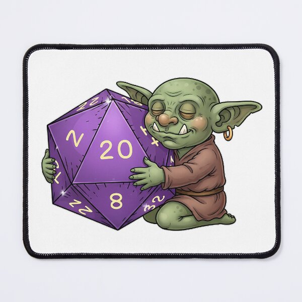 Item preview, Sleepy Goblin Hugging Purple Twenty Sided Die designed and sold by pumsquare.