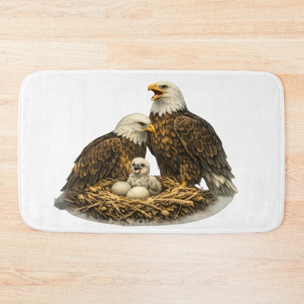 Item preview, Majestic Eagle Family – Realistic Wildlife Illustration designed and sold by KI-Kunstwerk.