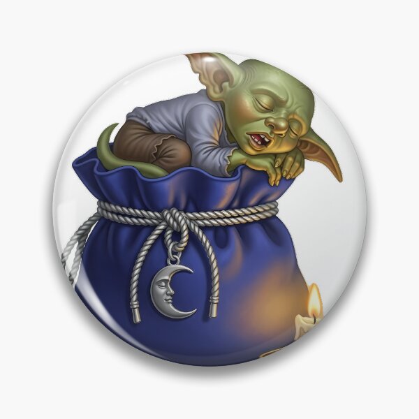 Item preview, Goblin Asleep On Dice Bag Moon Charm Tiny designed and sold by pumsquare.