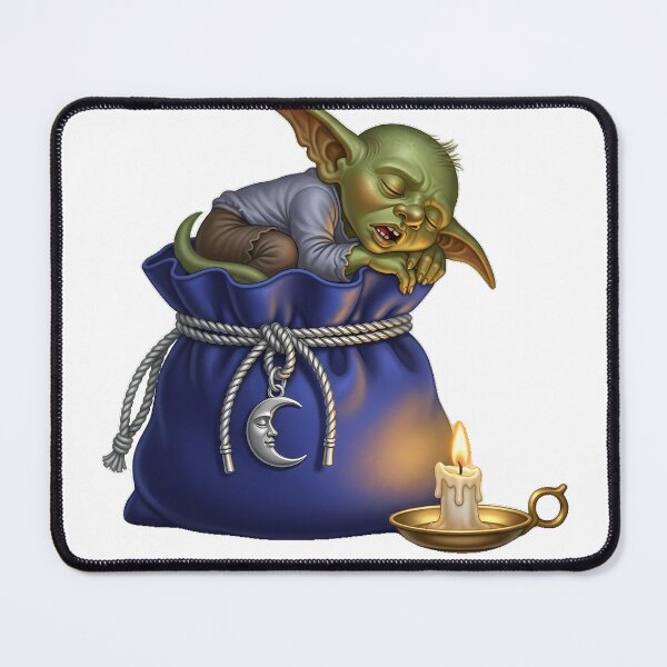 Item preview, Goblin Asleep On Dice Bag Moon Charm Tiny designed and sold by pumsquare.