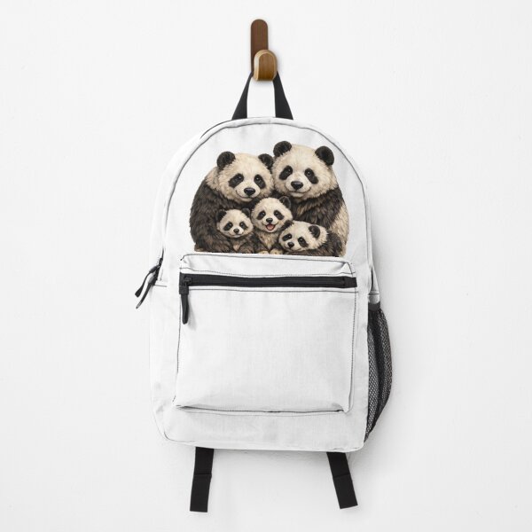 Item preview, Happy Panda Family – Realistic Wildlife Illustration designed and sold by KI-Kunstwerk.