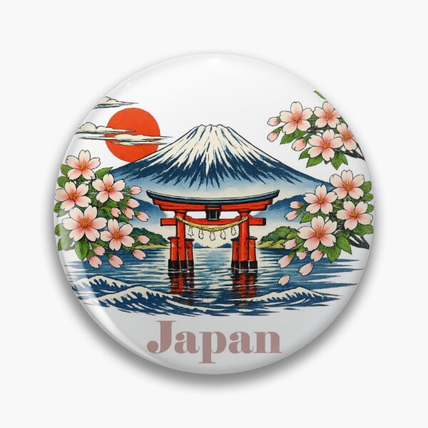 Item preview, Edoga-kuni: Mt. Fuji, Torii, and Cherry Blossoms designed and sold by SakuraMarket26.