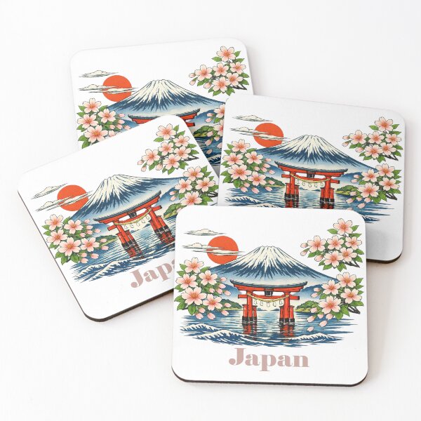 Item preview, Edoga-kuni: Mt. Fuji, Torii, and Cherry Blossoms designed and sold by SakuraMarket26.