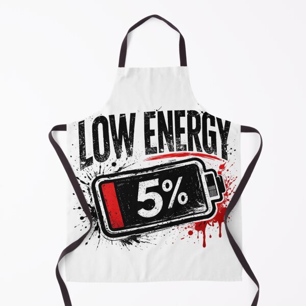 Item preview, Low Energy 5 Percent Battery – Funny Tired Mood Design designed and sold by SzyMazDesign.