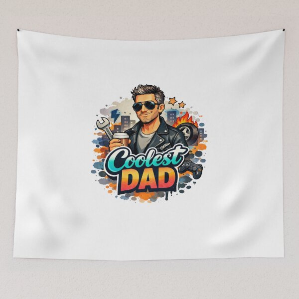Item preview, Urban Coolest Dad Mechanic Gamer Coffee Street Art designed and sold by VISO-art.