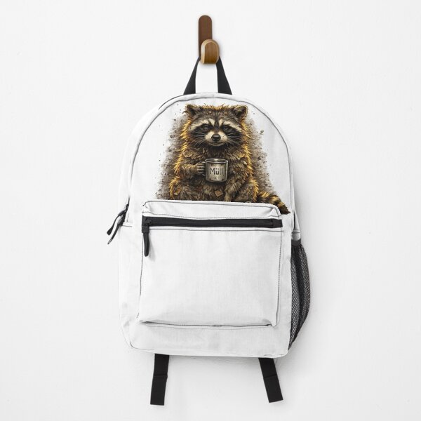 Item preview, Monday Raccoon – Trash Coffee Mode designed and sold by KI-Kunstwerk.