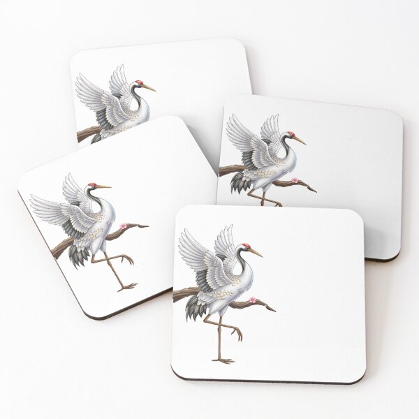 Item preview, Porcelain Crane Beside Bonsai Branch Tiny Blue Moon designed and sold by pumsquare.