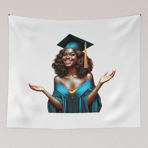 Item preview, Elegant Off-Shoulder Graduation Gown Art designed and sold by Lulunza.