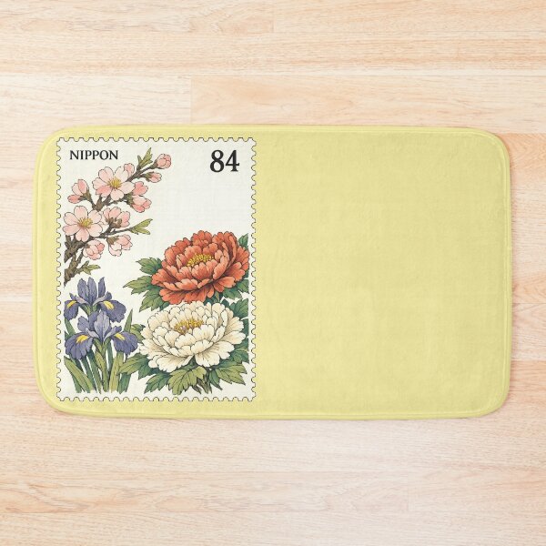 Item preview, Edo Peony & Iris - Traditional Ukiyo-e Woodblock Stamp Style designed and sold by SakuraMarket26.