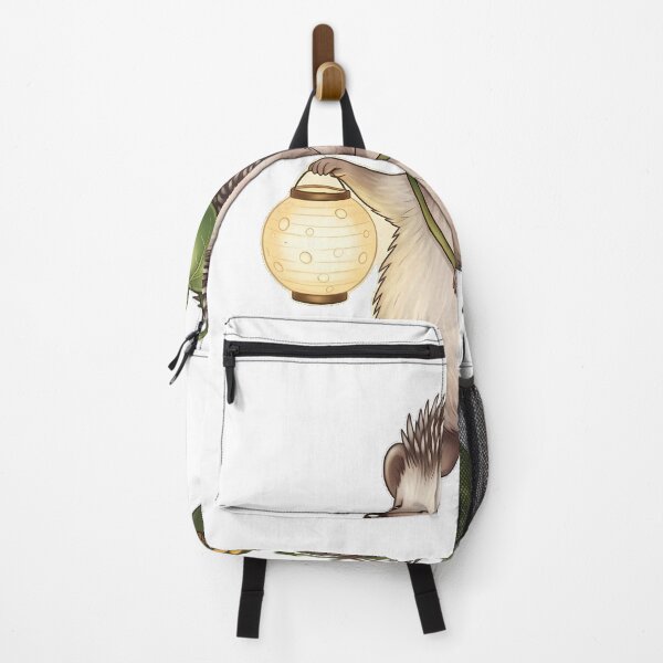 Item preview, Hedgehog Carrying Moon Lantern Sunflower Leaf Satchel designed and sold by pumsquare.