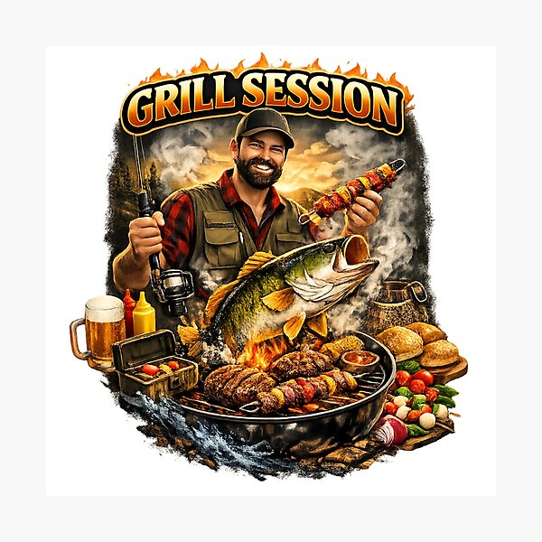 Item preview, Grill Session – The Ultimate Grill Master designed and sold by KI-Kunstwerk.