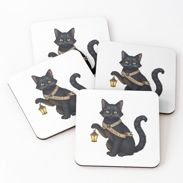 Item preview, Black Cat Holding Tiny Lantern Tarot Ribbon designed and sold by IllumeInk.
