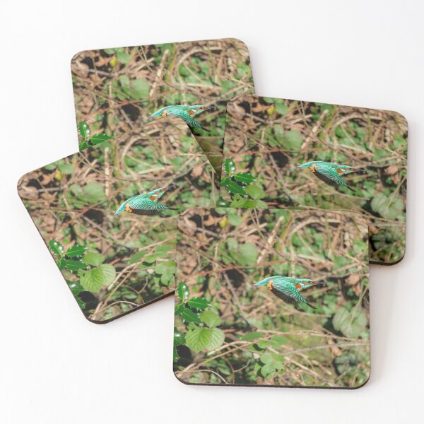 Item preview, Common kingfisher flying from perch designed and sold by Stephen Jarman.