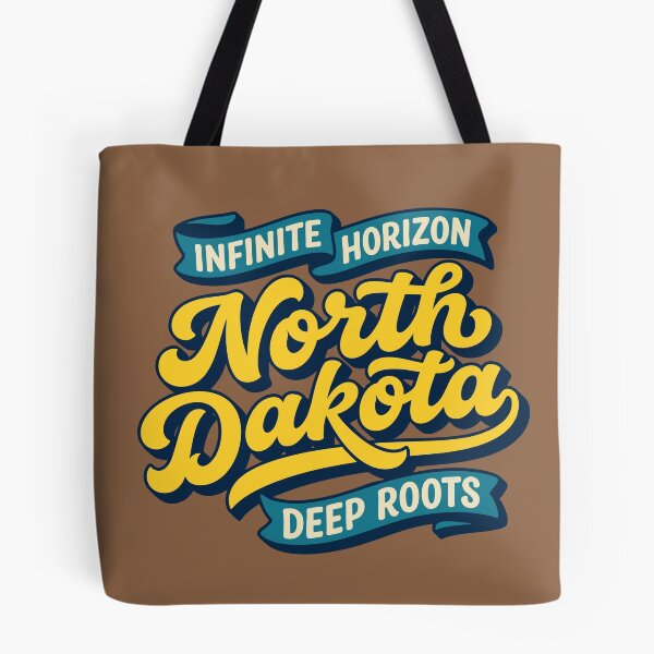 Item preview, North Dakota Retro 70s Script Sticker Infinite Horizon Vintage Americana Souvenir designed and sold by Cozy-Old-Pub.