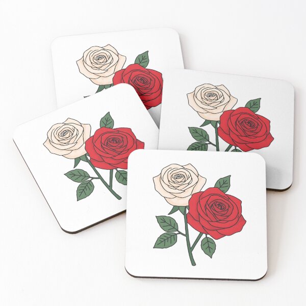 Item preview, White and red rose  designed and sold by uunaa.