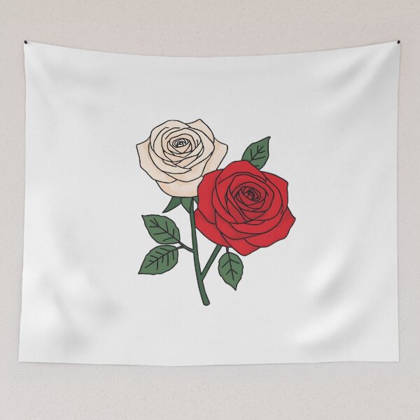 Item preview, White and red rose  designed and sold by uunaa.