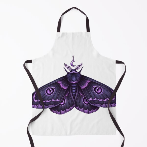 Item preview, Velvet Moth Amethyst Eye Markings Moon Charm designed and sold by IllumeInk.