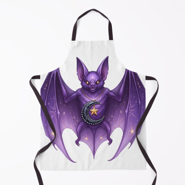 Item preview, Purple Celestial Bat Stitched Crescent Charm Gold Star designed and sold by IllumeInk.