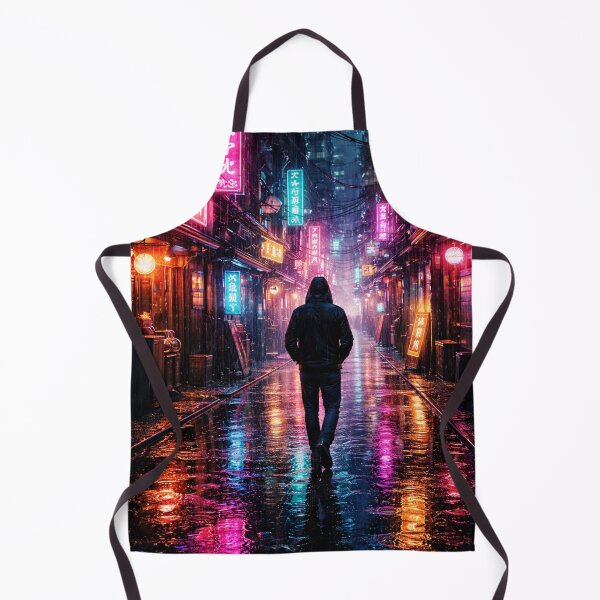 Item preview, Cyberpunk Night Alley in Neon Rain designed and sold by Pond21.