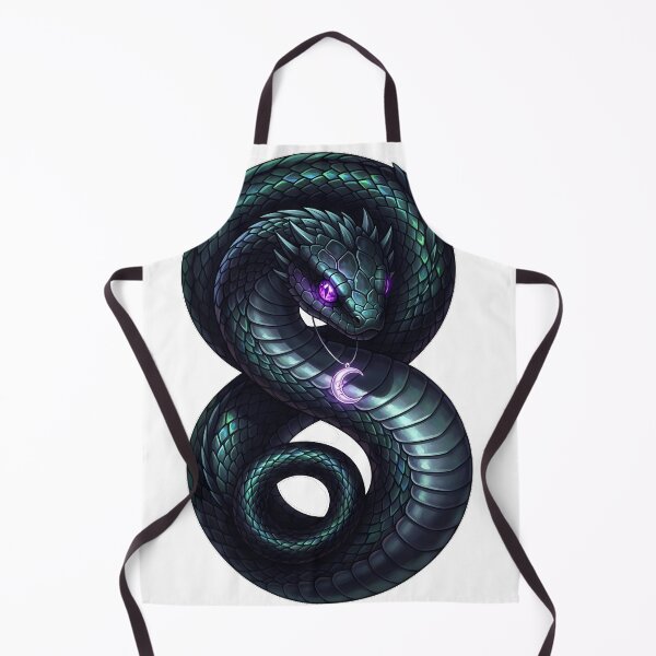 Item preview, Black Serpent Amethyst Eye Crescent Pendant designed and sold by IllumeInk.