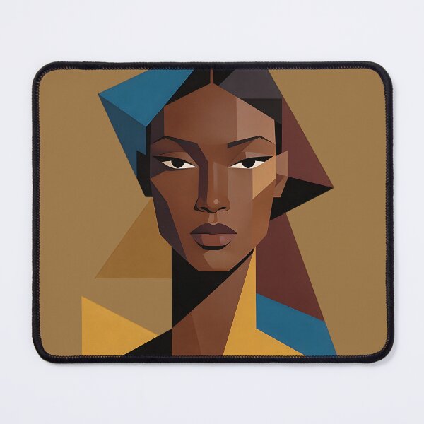 Item preview, Modern Cubist Woman Face – Abstract Geometric Portrait designed and sold by KiraChie.
