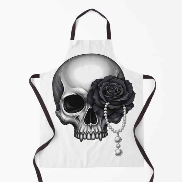 Item preview, Gothic Skull Black Rose Pearl Chain designed and sold by IllumeInk.