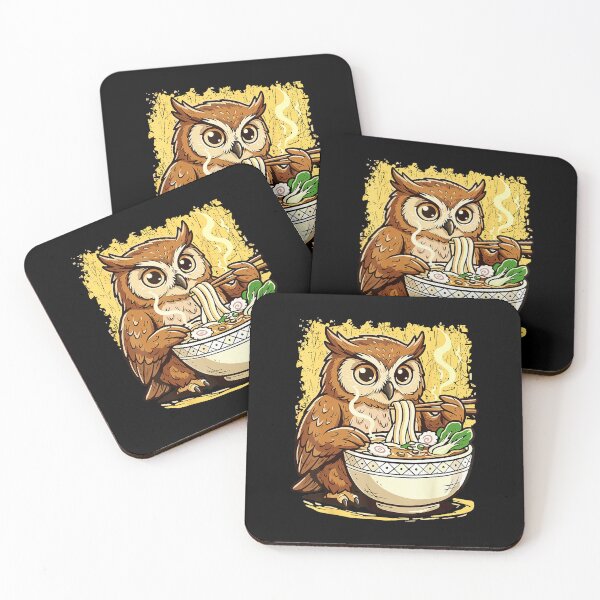 Item preview, Owl Eating Ramen Cute Japanese Style  designed and sold by titanlevi.