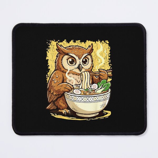 Item preview, Owl Eating Ramen Cute Japanese Style designed and sold by titanlevi.