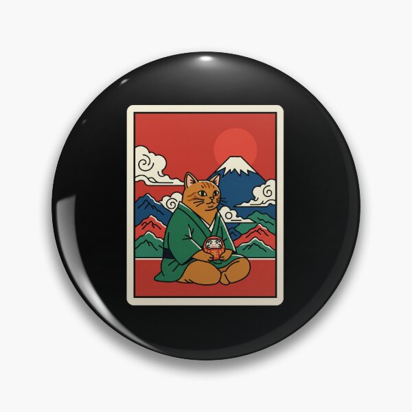 Item preview, Samurai Cat Japanese Style Illustration designed and sold by JordynLadukeg65.