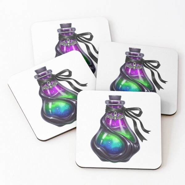 Item preview, Potion Bottle Black Ribbon Tiny Bat Charm designed and sold by IllumeInk.