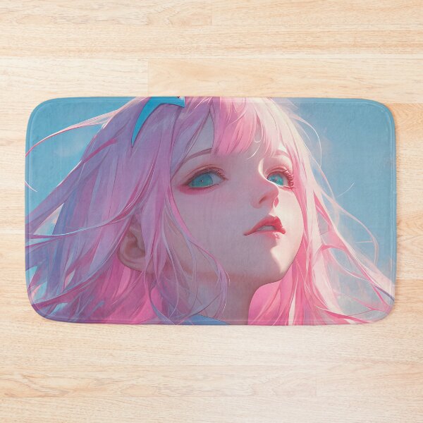 Item preview, Zero Two Darling In The Franxx Pink Hair Horns Skyward Portrait designed and sold by PMartistStudio.
