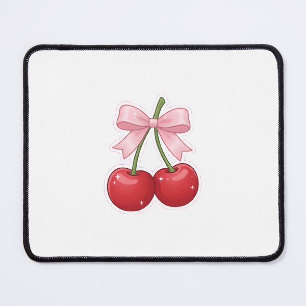 Item preview, Coquette Cherry with Pink Bow Aesthetic - Cute Kawaii Sticker designed and sold by Kmdigitals.