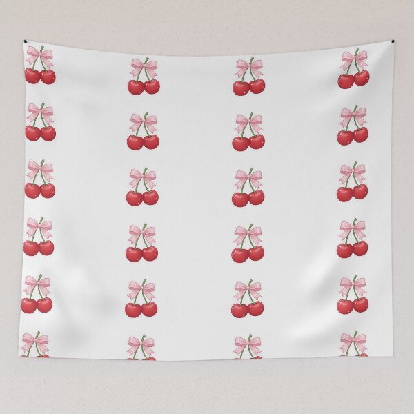 Item preview, Coquette Cherry with Pink Bow Aesthetic - Cute Kawaii Sticker designed and sold by Kmdigitals.