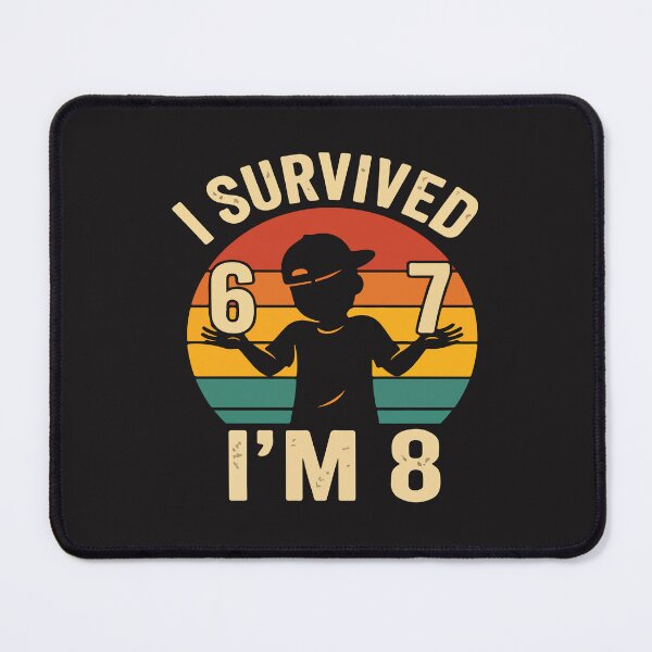 Item preview, I Survived 6 and 7 Now I'm 8 Funny 8th Birthday Boy Retro Design designed and sold by kiralynstration.