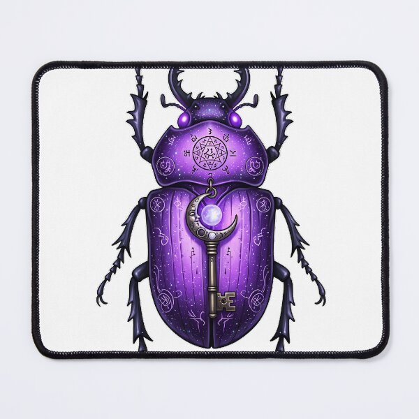 Item preview, Occult Beetle Moon Key Violet Shell Speckles designed and sold by IllumeInk.