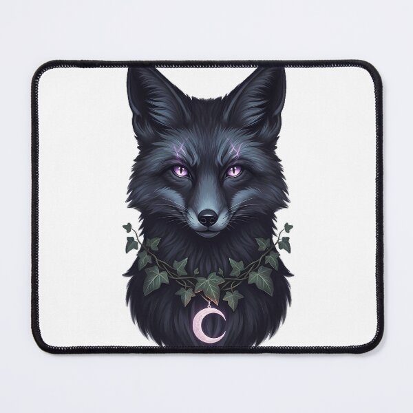 Item preview, Gothic Fox Familiar Ivy Collar Moon Pendant designed and sold by IllumeInk.