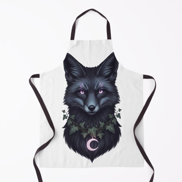Item preview, Gothic Fox Familiar Ivy Collar Moon Pendant designed and sold by IllumeInk.